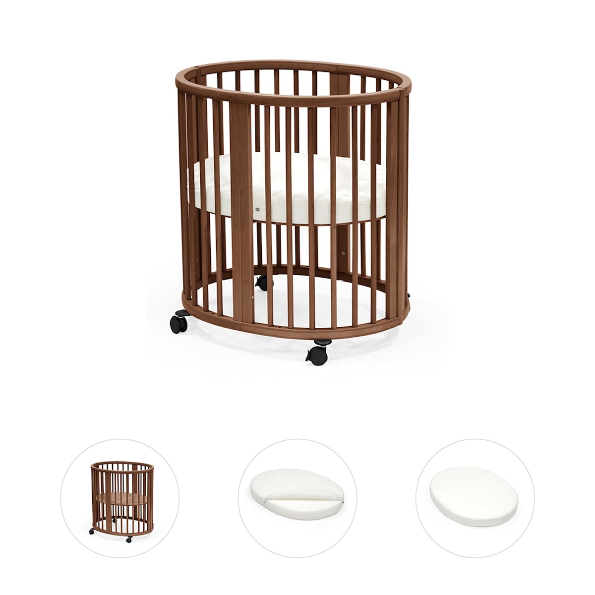 Sleepi Mini babyseng med madrass og laken i økologisk bomull - Stokke
