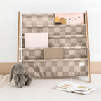 Bokhylle med 4 lommer resirkulert polyester 62x61 cm - 3 sprouts