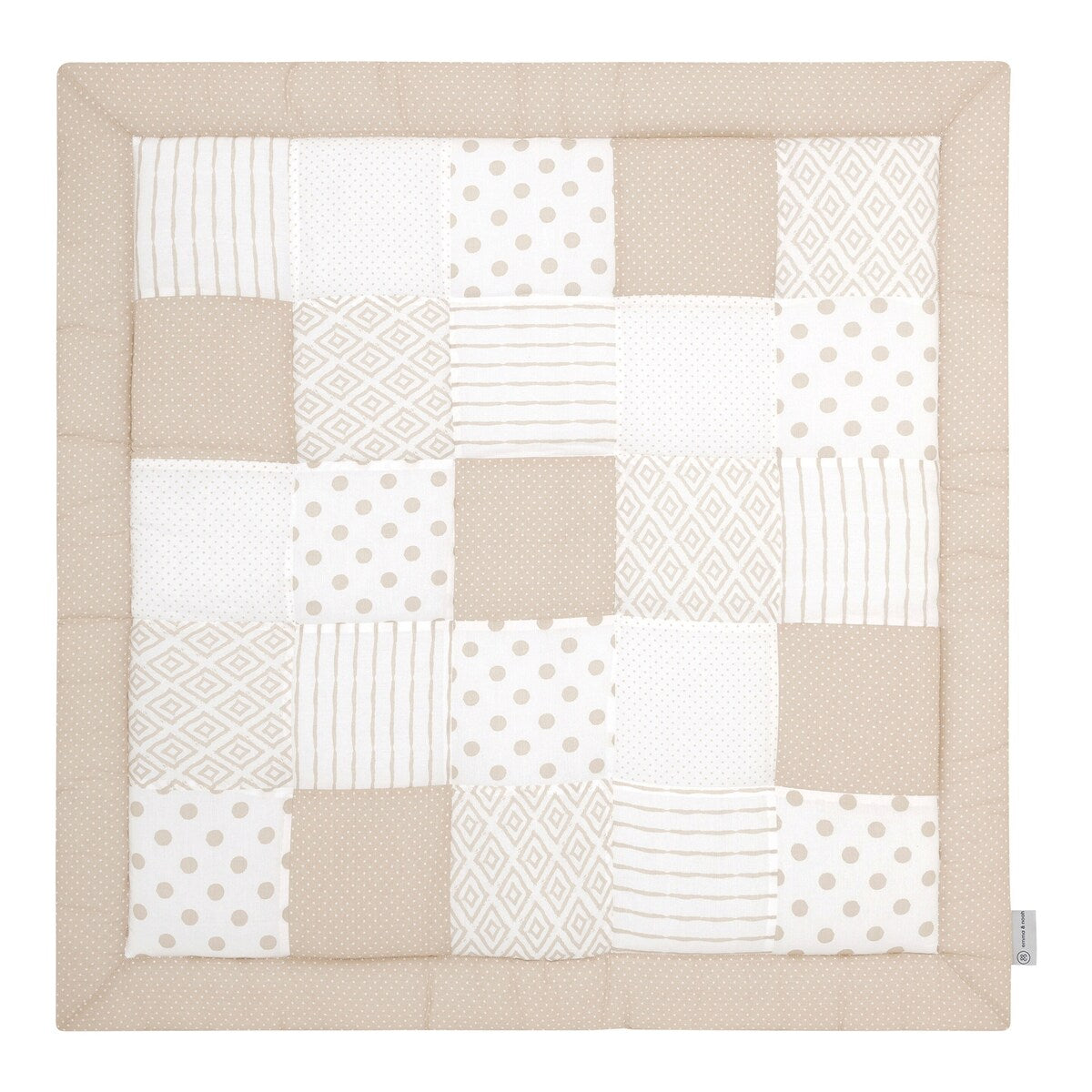 Krableteppe patchwork 200x200 cm bomull - emma & noah
