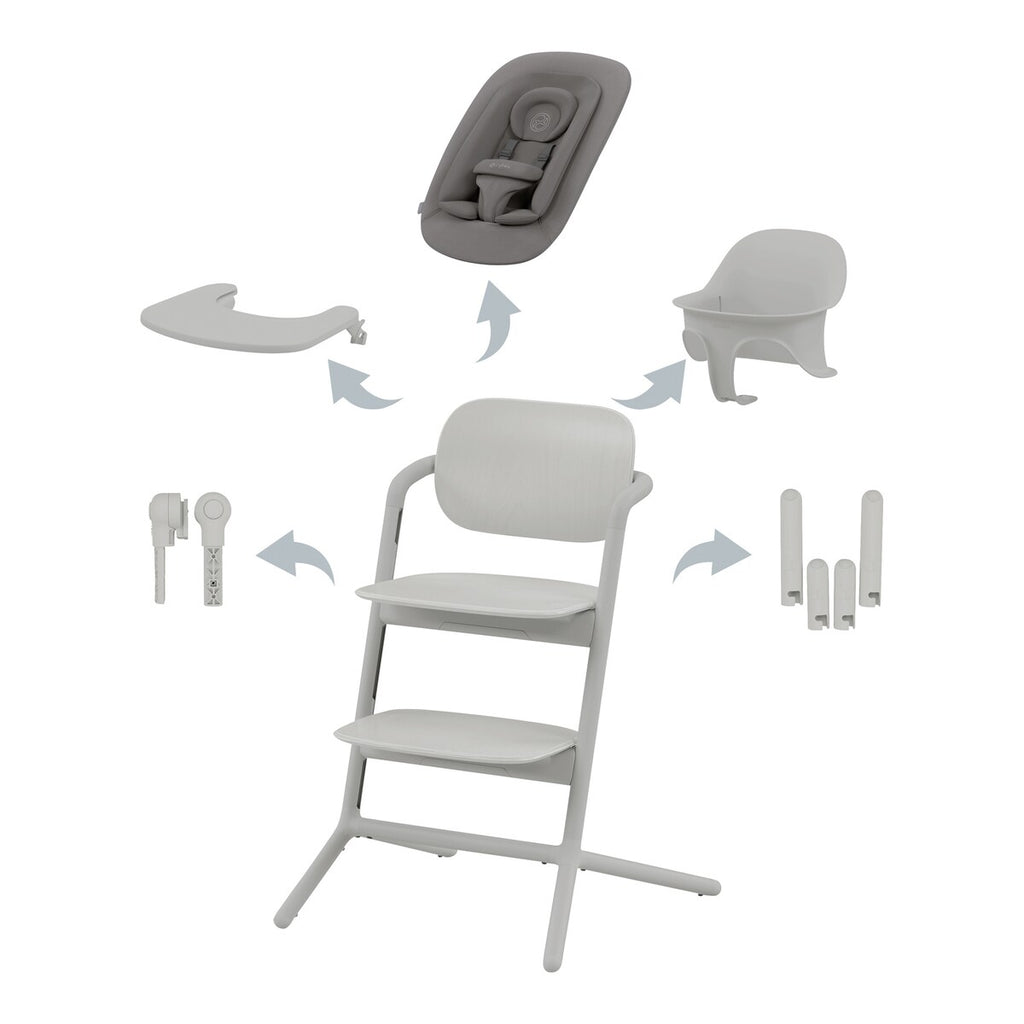 Trappestol Lemo 2.0 4-i-1 sett fra fødsel aluminium - Cybex
