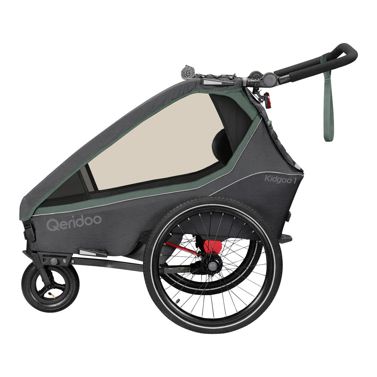 Sykkeltilhenger Kidgoo 1 jogger og buggy, 50 kg, fra 6 mnd - Qeridoo