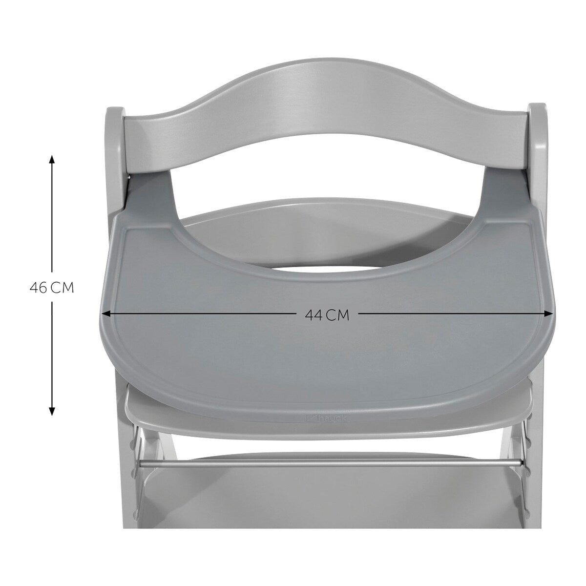 Spisebrett Alpha Click Tray i plast fra 6 mnd 44x46 cm - Hauck