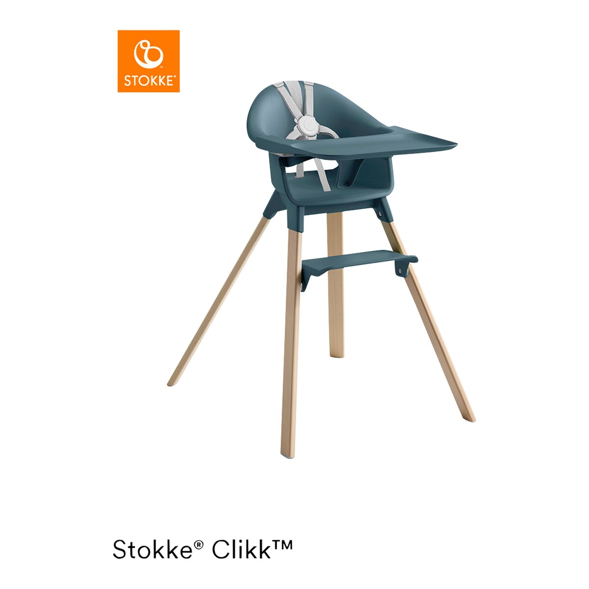 Barnestol Clikk fra 6 mnd til 3 år, bøk - Stokke