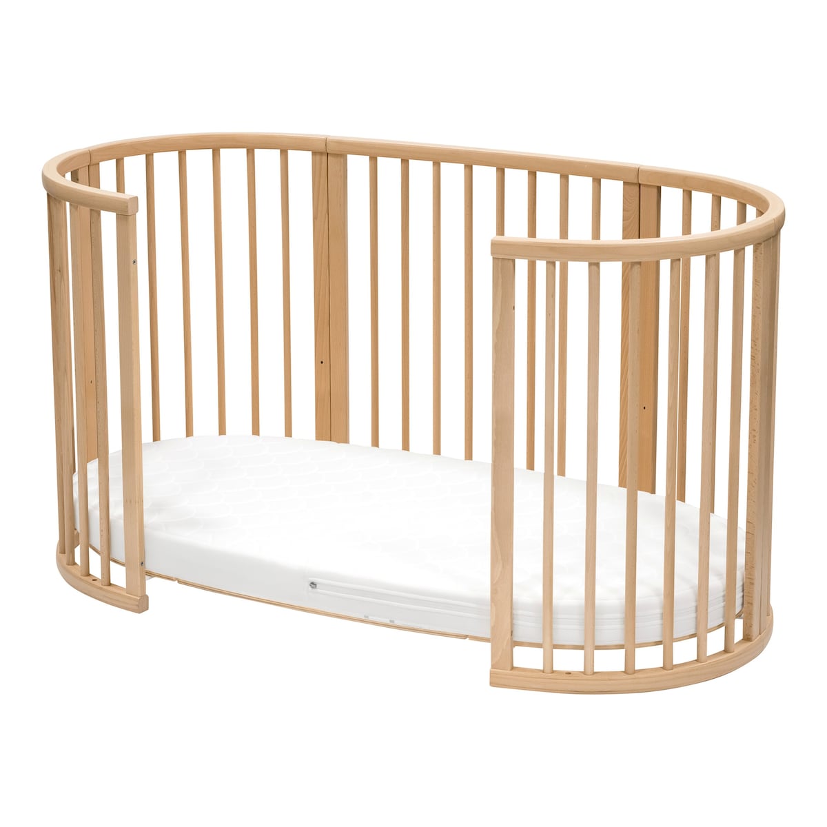 Sprinkelseng Sleepi med madrass og laken i økologisk bomull - Stokke