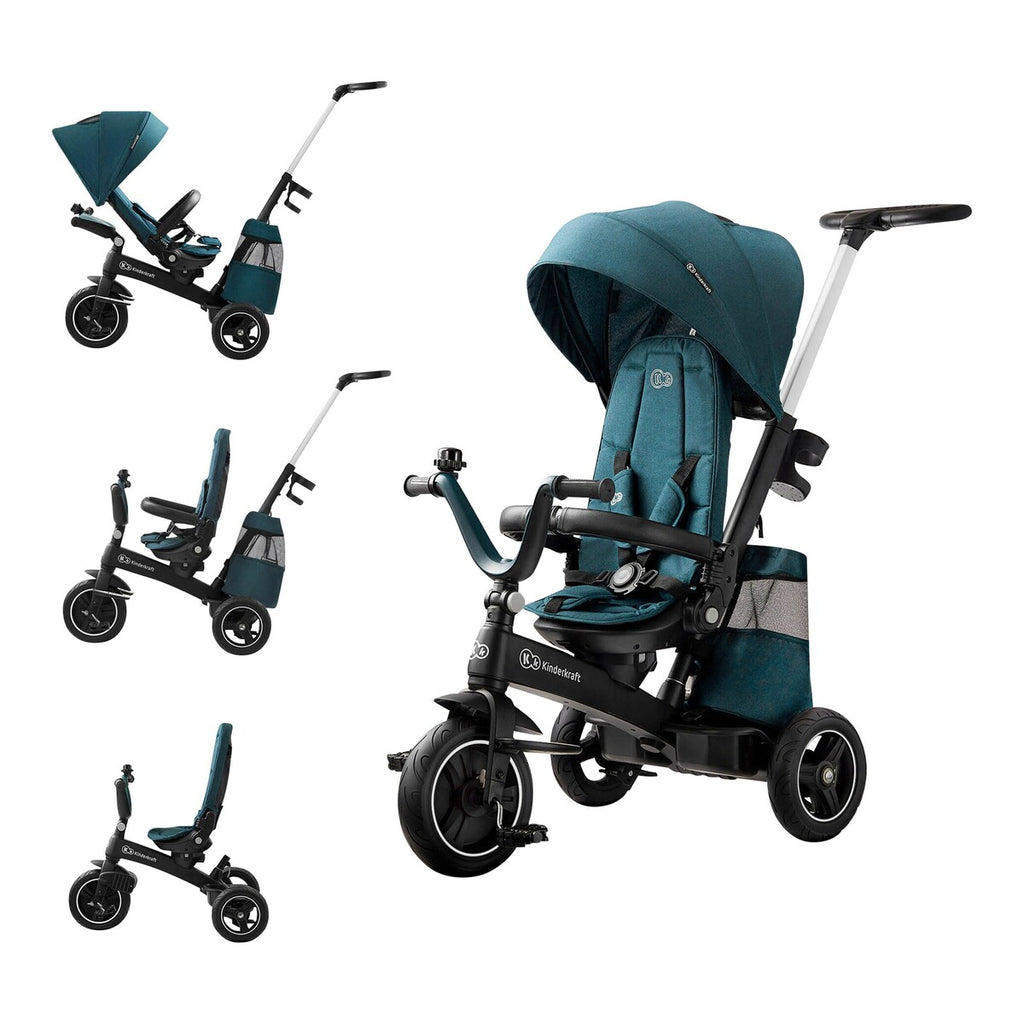 Trehjulssykkel EASYTWIST 5-i-1 fra 9 mnd, svingbart sete - Kinderkraft