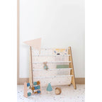 Bokhylle med 4 lommer resirkulert polyester 62x61 cm - 3 sprouts