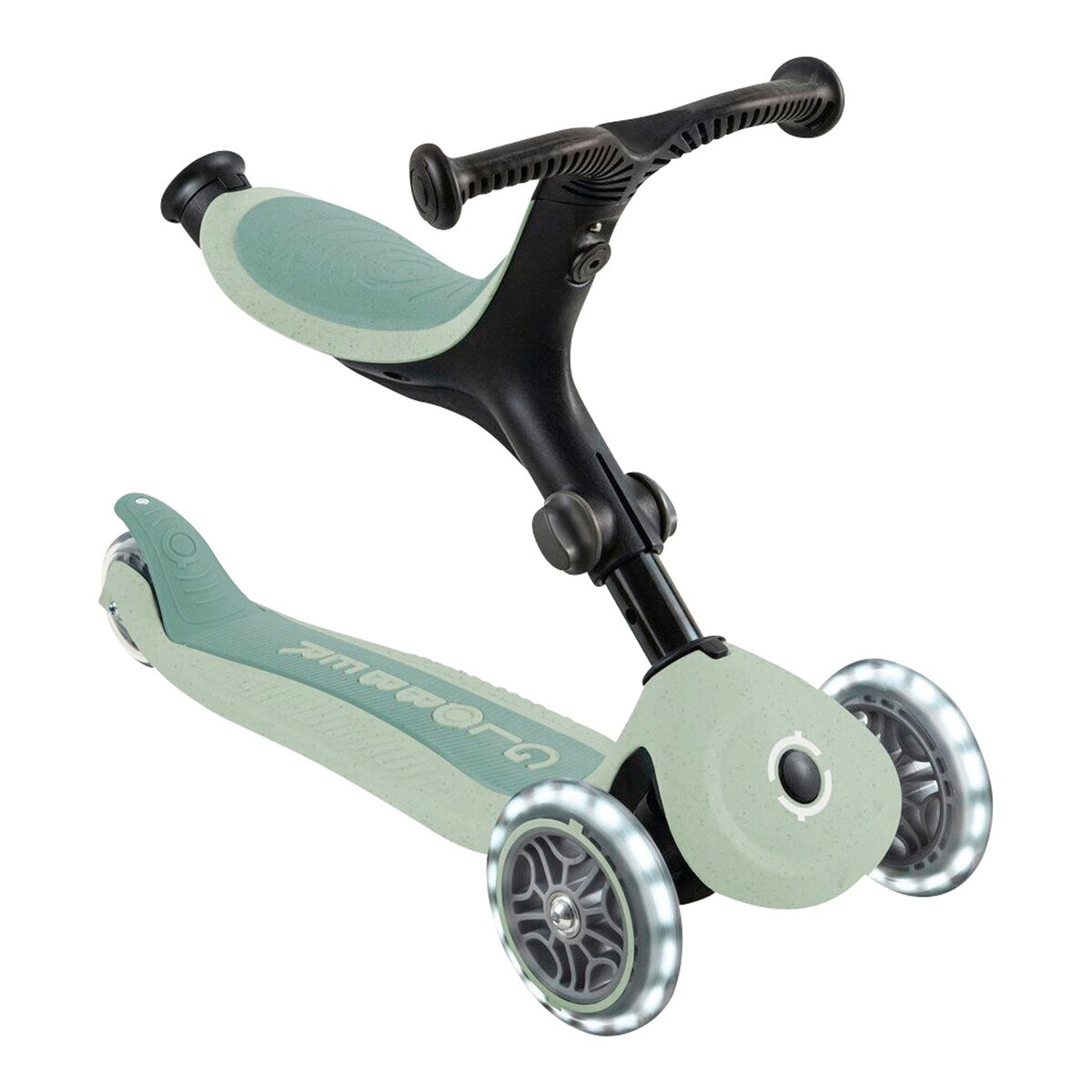 Sparkesykkel 3-i-1 Go-Up Active ECO med lyshjul fra 15 mnd - Globber