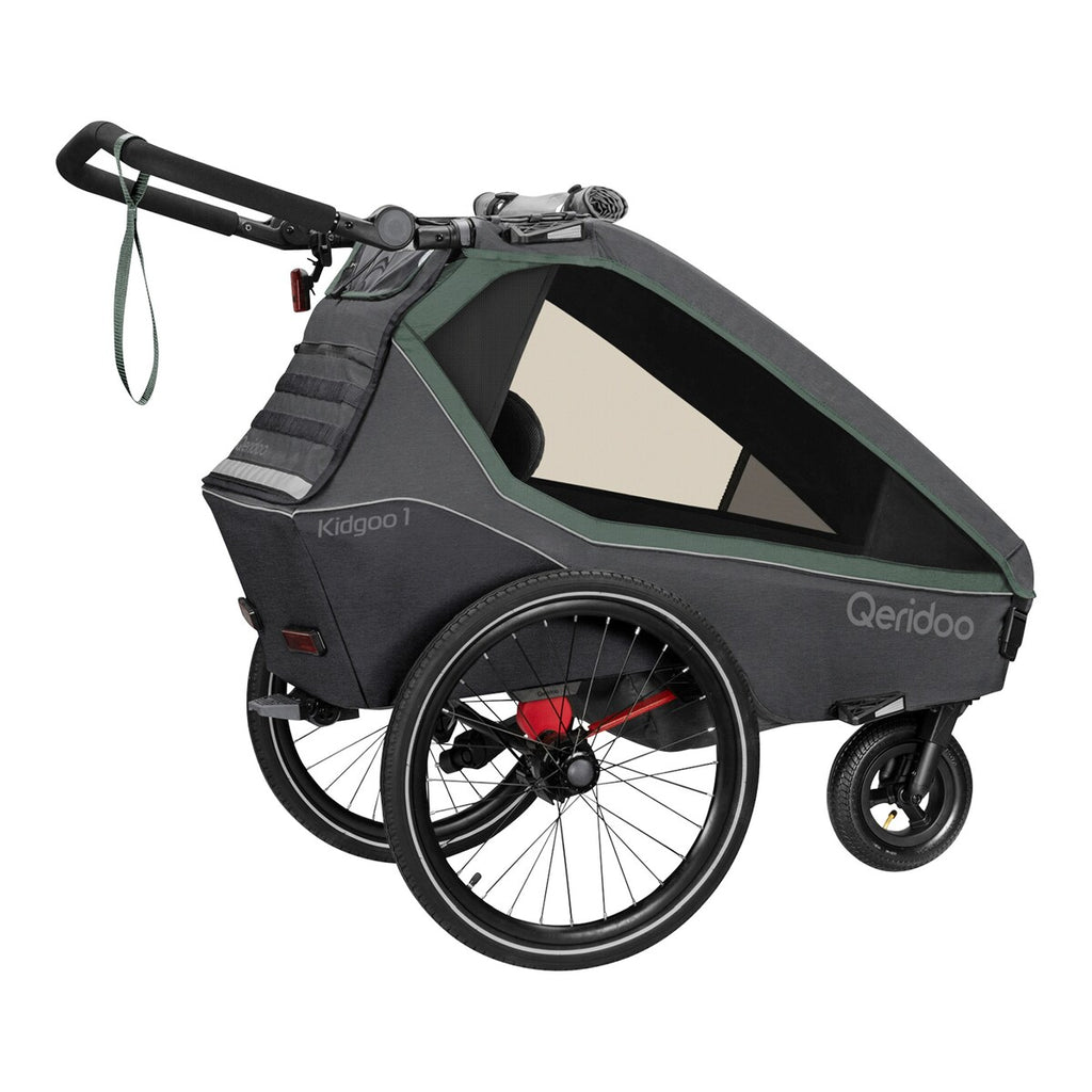 Sykkeltilhenger Kidgoo 1 jogger og buggy, 50 kg, fra 6 mnd - Qeridoo