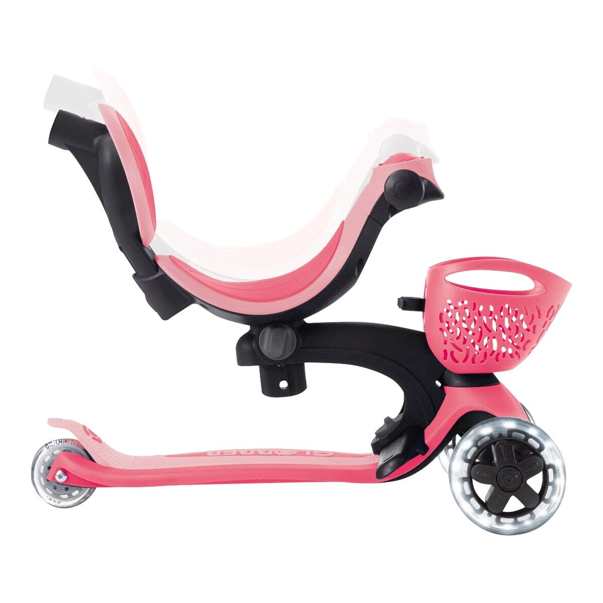 Sparkesykkel 3-i-1 Go-Up Baby 360 med lyshjul og LED-modul - Globber