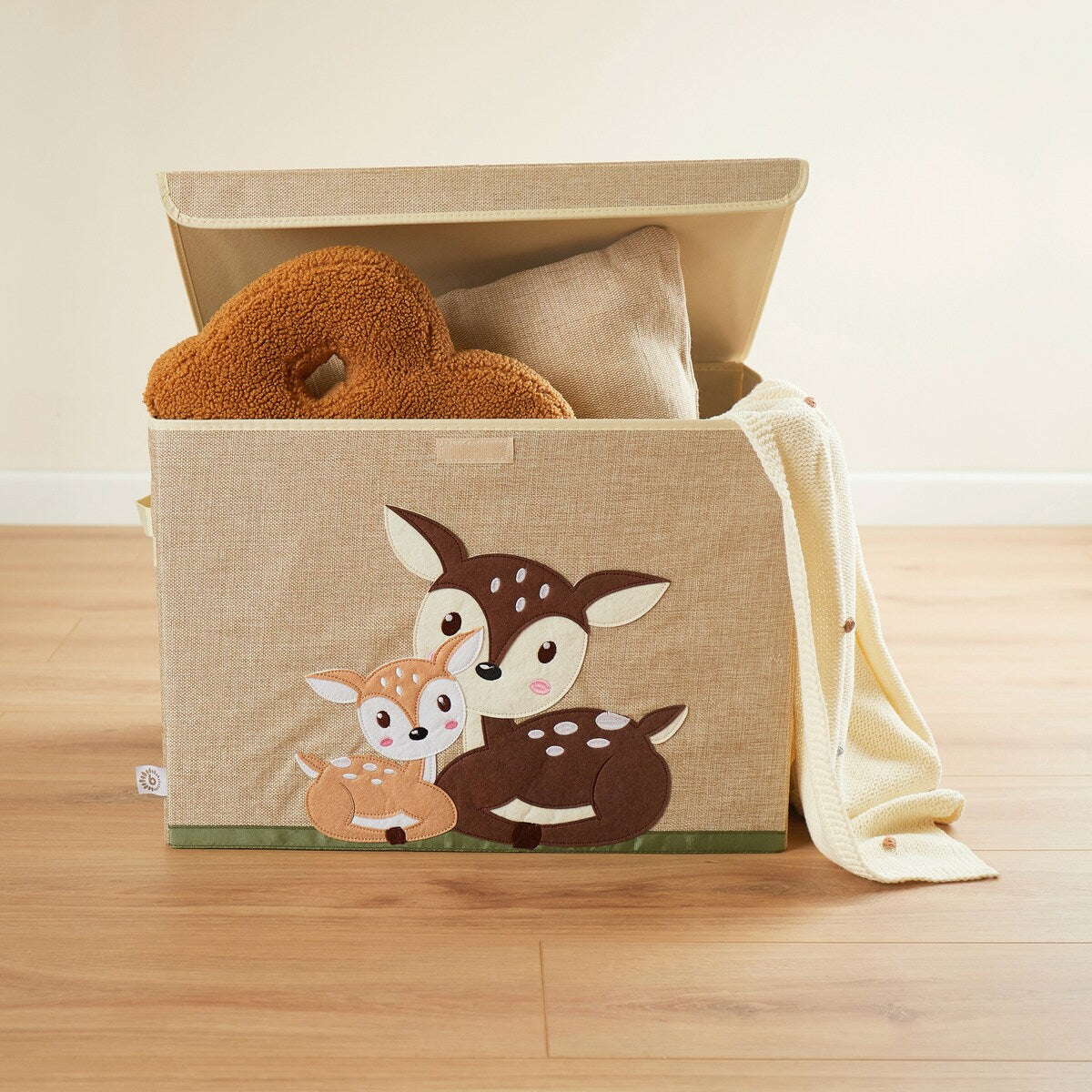 Oppbevaringskiste med lokk 36x51x36 cm polyester - Bieco