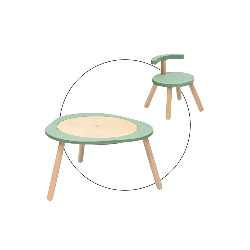 Multifunksjonsbord MuTable V2 med trestol, 3 høyder - Stokke
