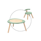 Multifunksjonsbord MuTable V2 med trestol, 3 høyder - Stokke