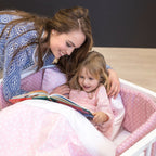 Bedside-seng Maxi med madrass og barneseng-sett i bøk - babybay®