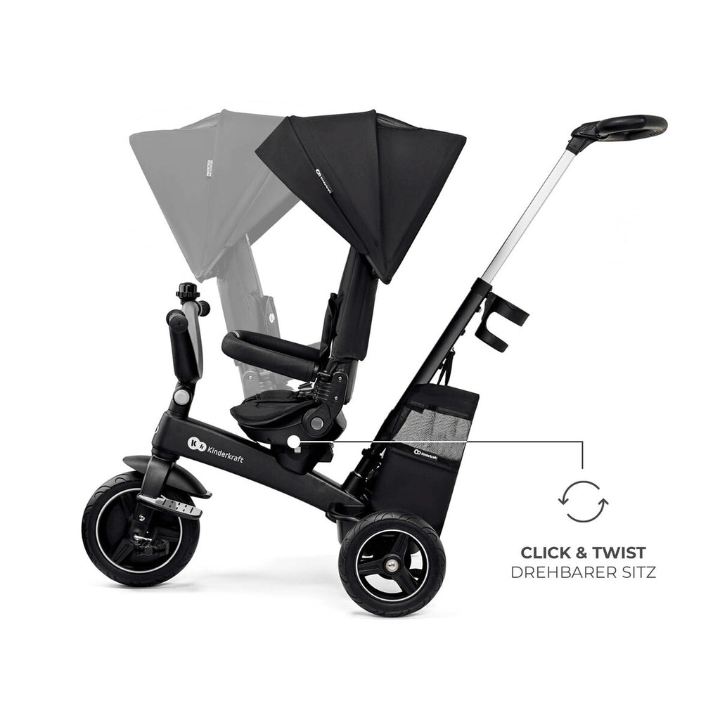 Trehjulssykkel EASYTWIST 5-i-1 fra 9 mnd, svingbart sete - Kinderkraft