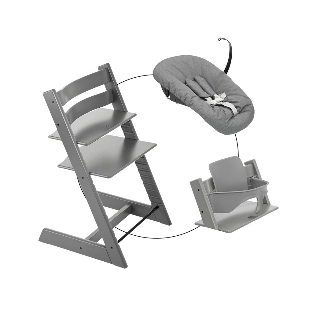 Tripp Trapp pakke i bøk med Newborn Set og Baby Set - Stokke