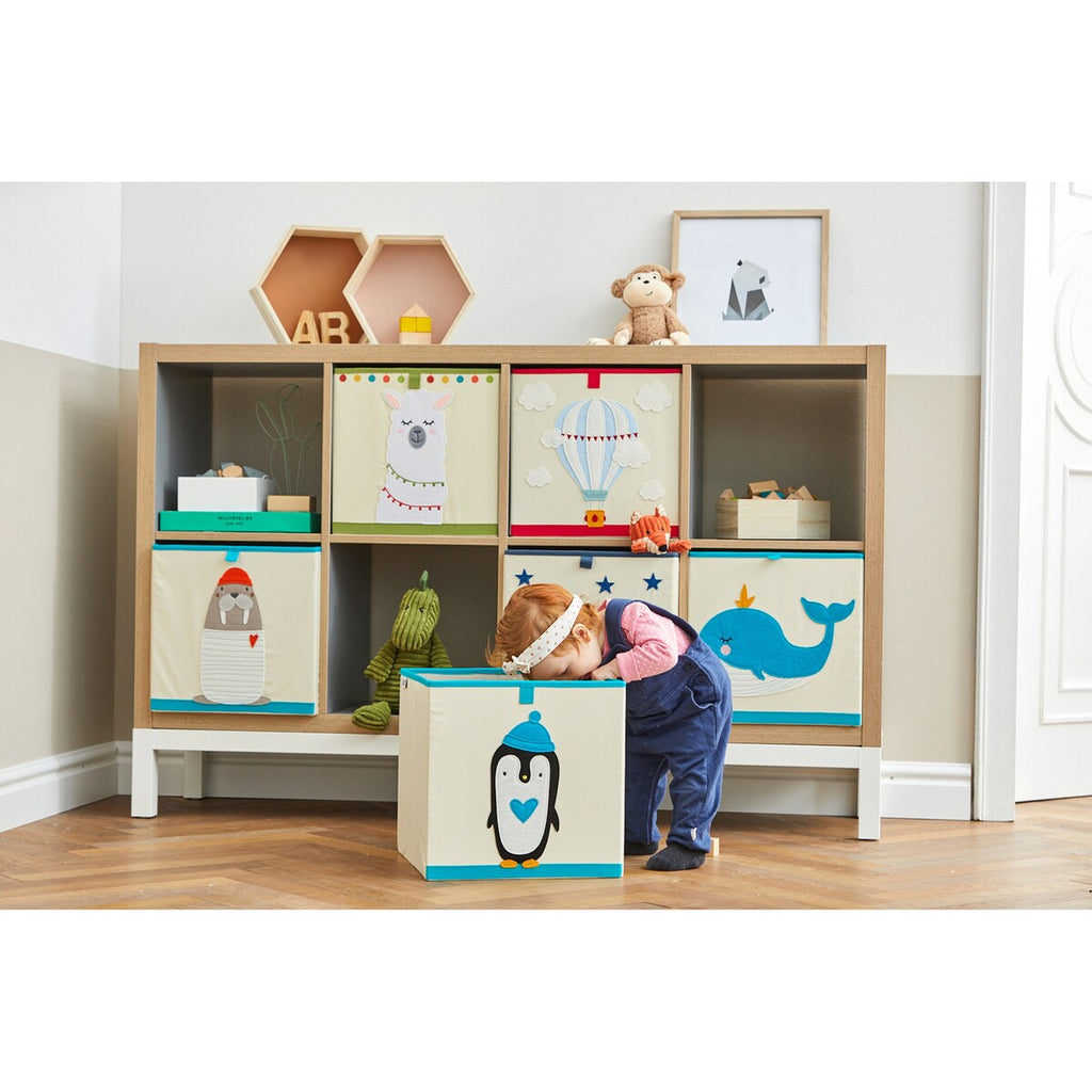 Oppbevaringsboks sammenleggbar 33x33x33 cm polyester - littleworld