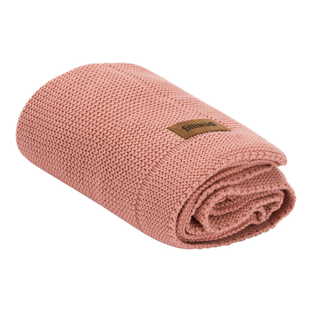 Strikket babyteppe bomull 80x100 cm - BORNINO HOME
