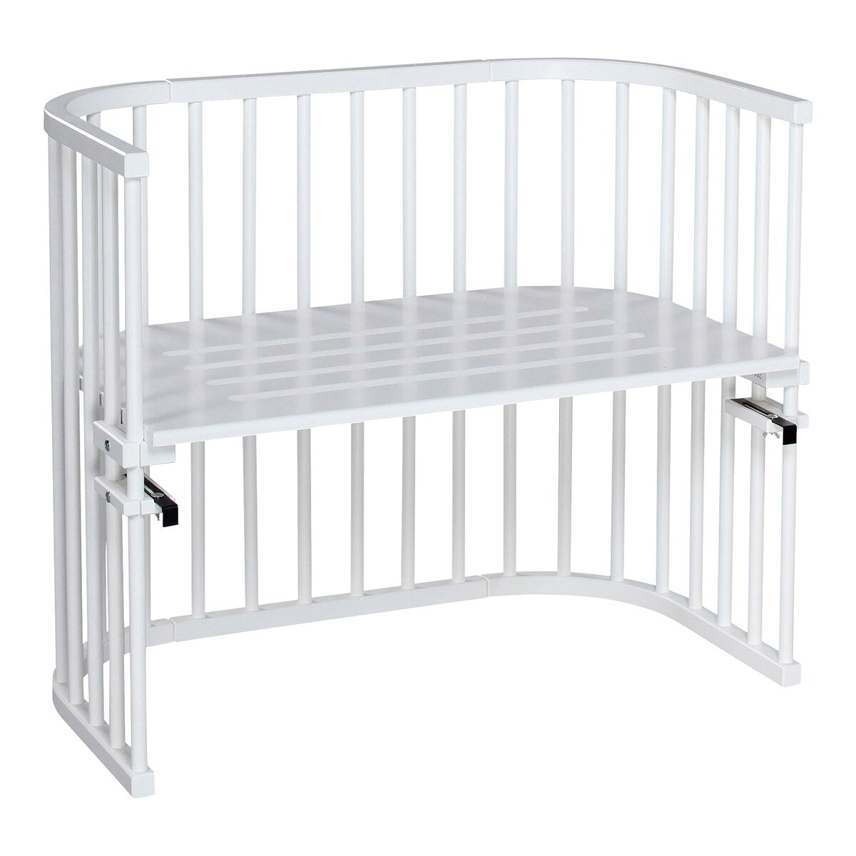 Bedside-seng Maxi med madrass og barneseng-sett i bøk - babybay®