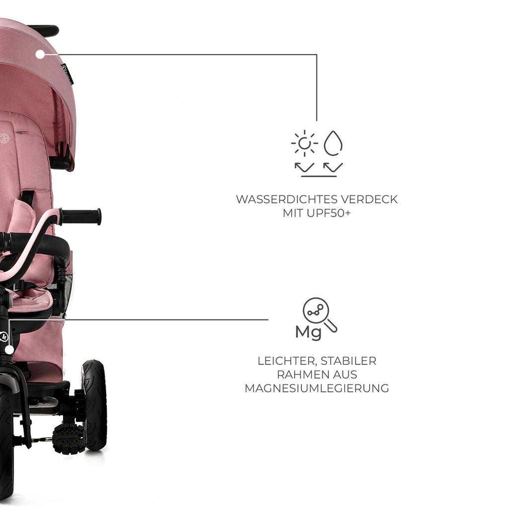 Trehjulssykkel EASYTWIST 5-i-1 fra 9 mnd, svingbart sete - Kinderkraft
