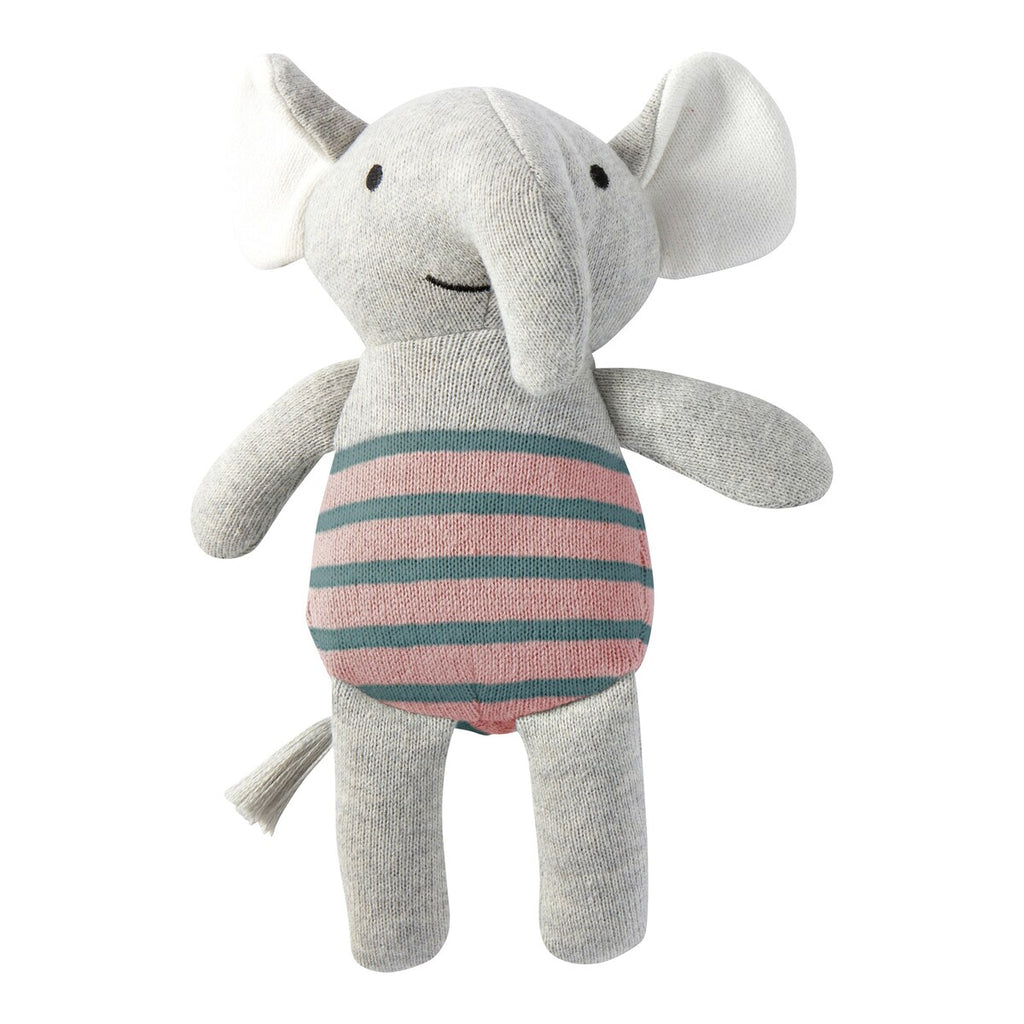 Babyteppe strikk med gritering elefant 80x100 cm bomull - BORNINO HOME