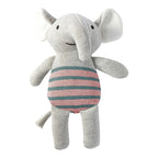Babyteppe strikk med gritering elefant 80x100 cm bomull - BORNINO HOME