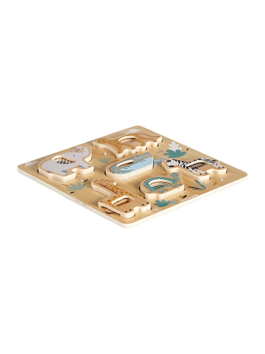 Detalj av 2-i-1-puslespill TANSANIA i tre FSC med transparent del