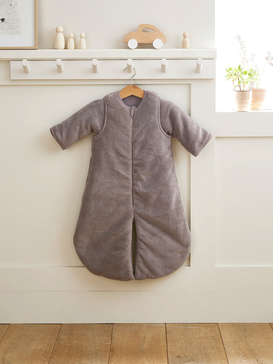 2-i-1 sovepose og overall for baby, mikrofiber, TOG 3 forfra