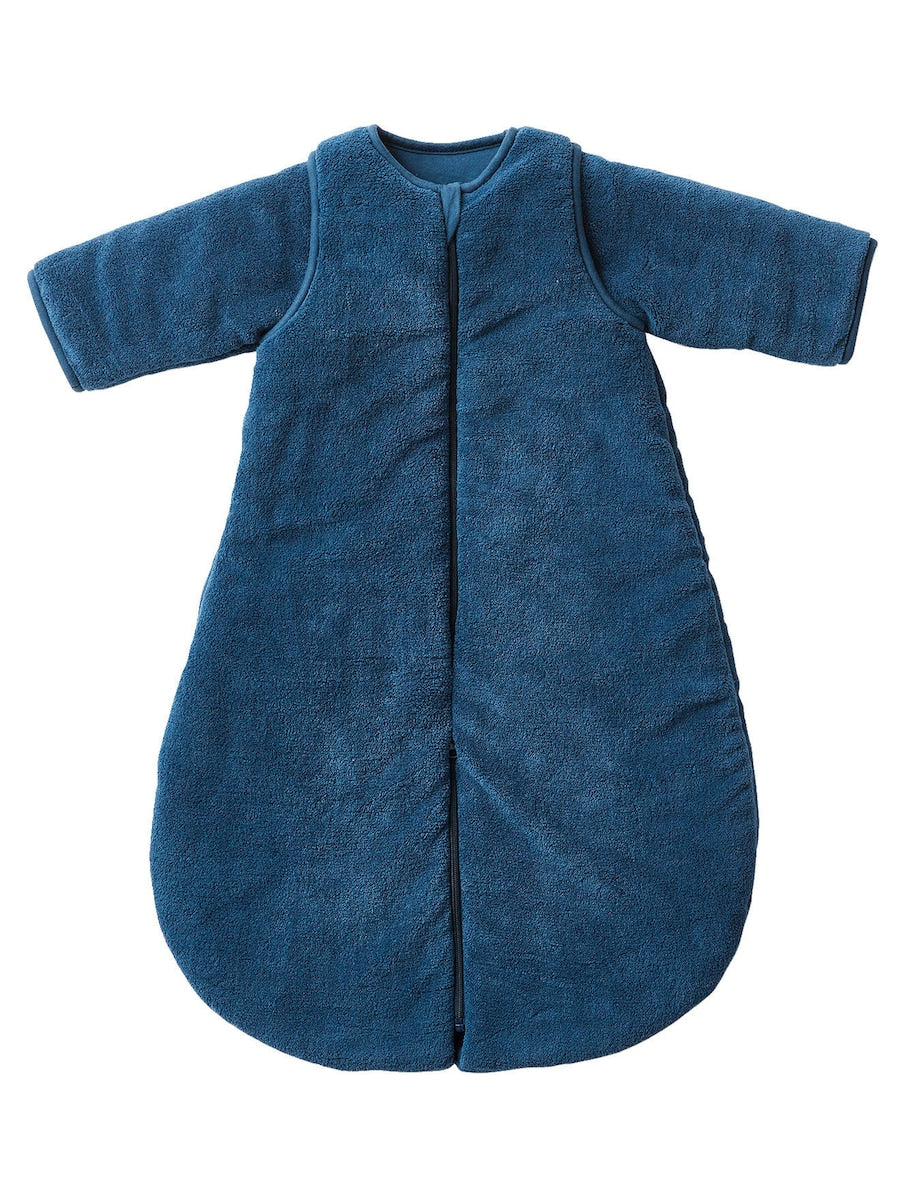 2-i-1 sovepose og overall for baby, mikrofiber, TOG 3 nærbilde av stoff