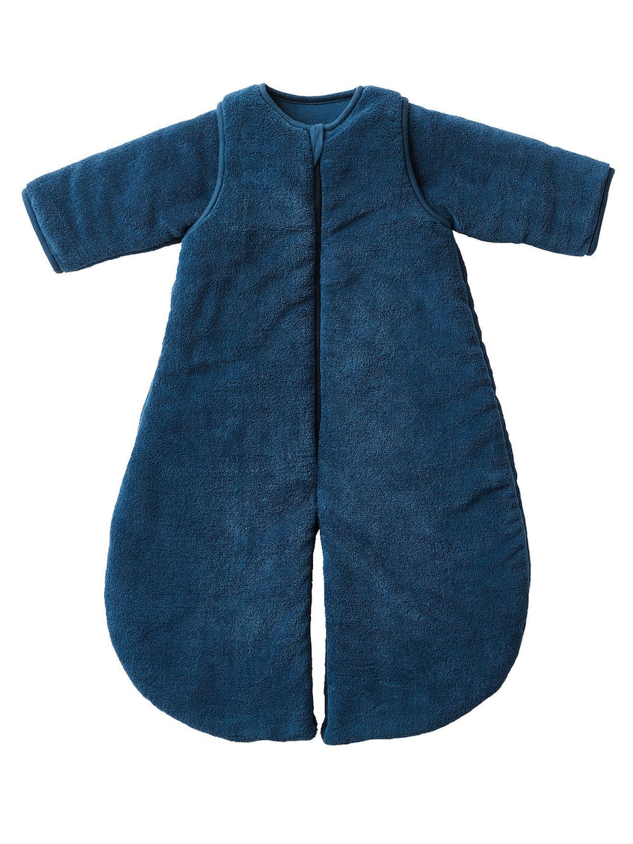 2-i-1 sovepose og overall for baby, mikrofiber, TOG 3 logo og merkelapp
