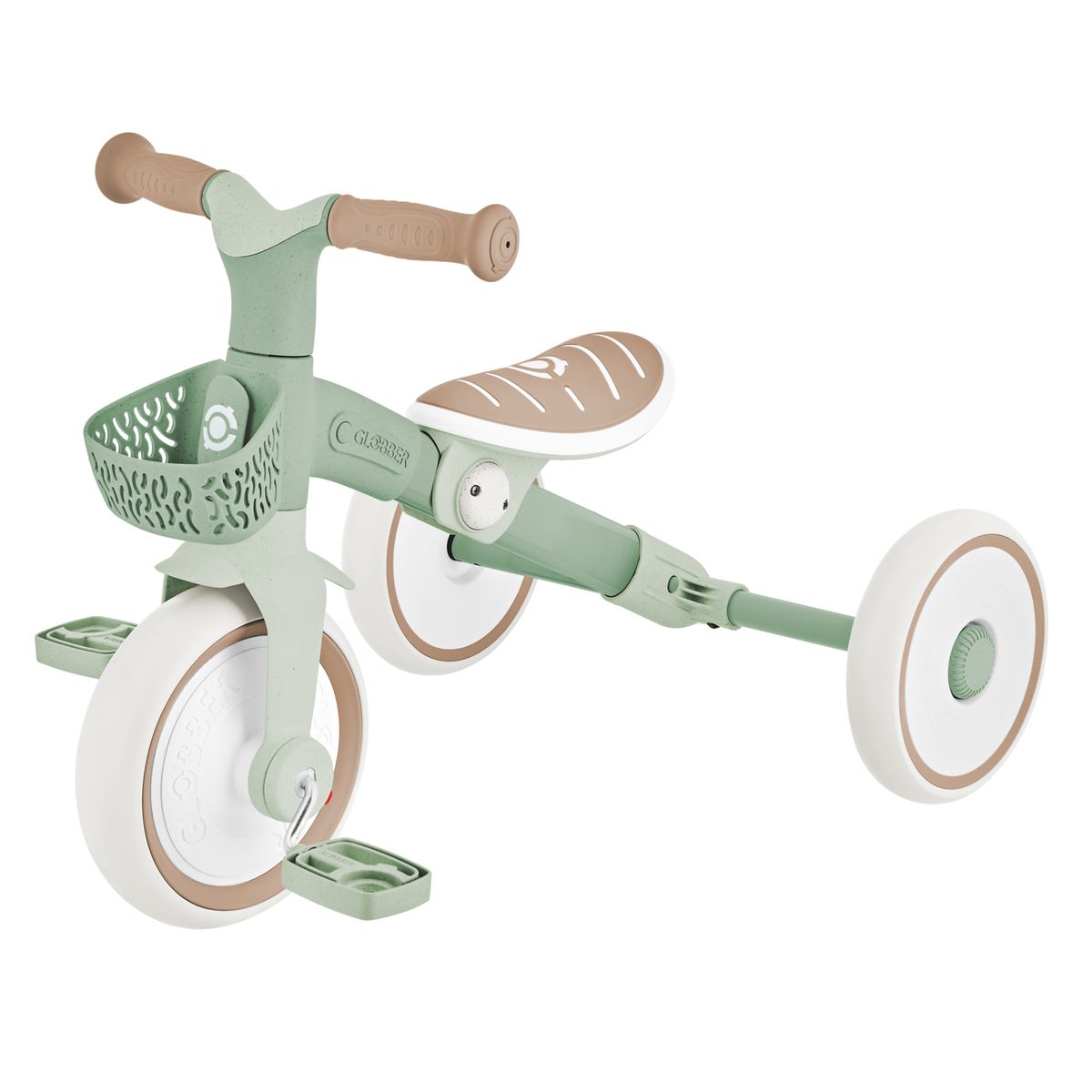 2-i-1 trehjulssykkel Learning Trike PLUS ECO fra siden
