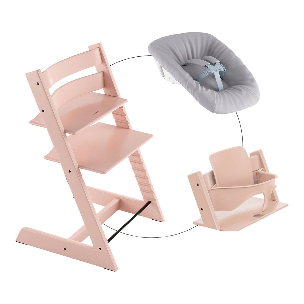 Tripp Trapp barnestol med newborn-sett og babysett, bøk - Stokke