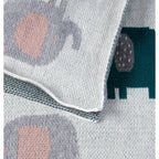 Strikket babyteppe bomull 80x100 cm - BORNINO HOME