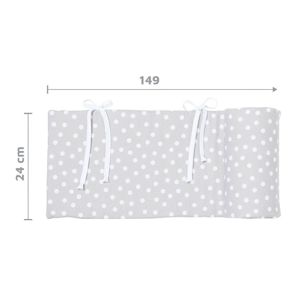 Sengebeskytter i piqué for bedside-seng Original 148x25 cm - babybay