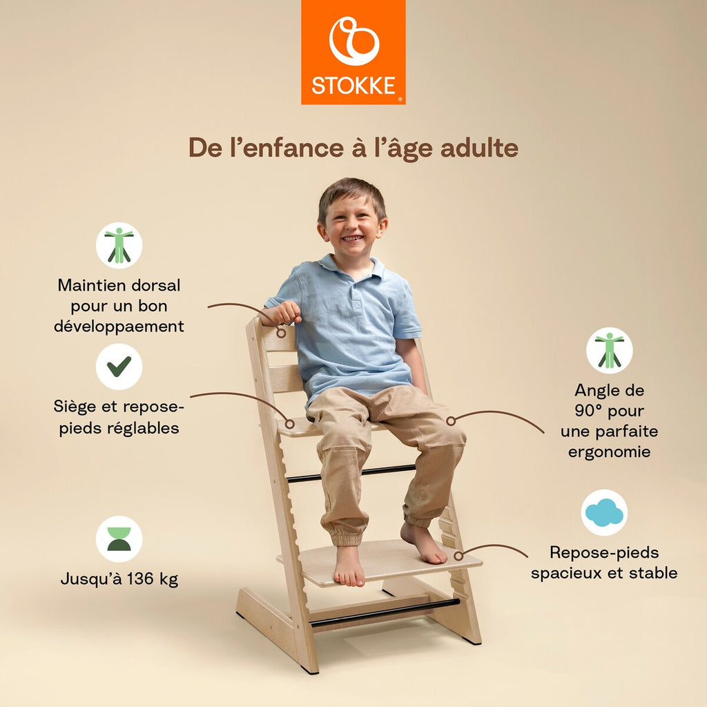 Tripp Trapp barnestol med babysett og brett fra 6 mnd - Stokke