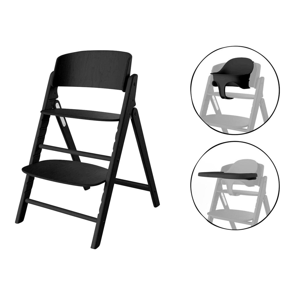 Barnestol CLICK & FOLD 3in1-sett med babysett i bøk - Cybex
