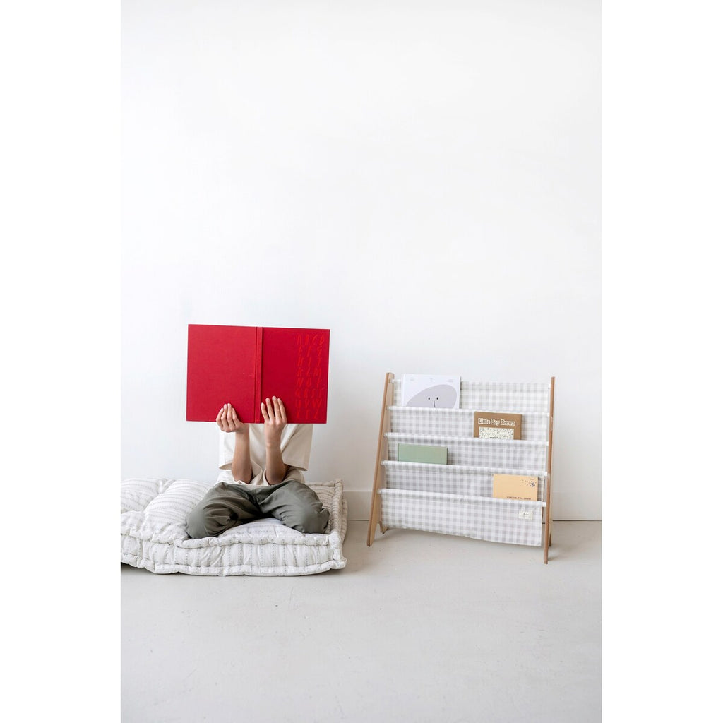 Bokhylle med 4 lommer resirkulert polyester 62x61 cm - 3 sprouts