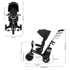 Trehjulssykkel EASYTWIST 5-i-1 fra 9 mnd, svingbart sete - Kinderkraft