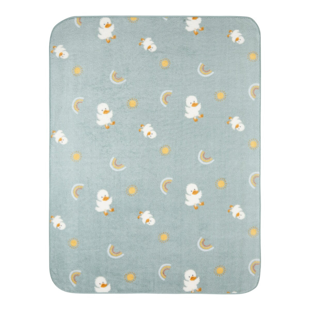 Babyteppe i plysj med andemotiv 75x100 cm - Sterntaler