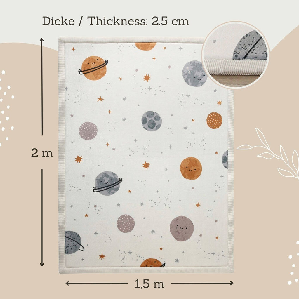 Barneteppe med minneskum 150x200 cm korallfløyel - Hakuna Matte