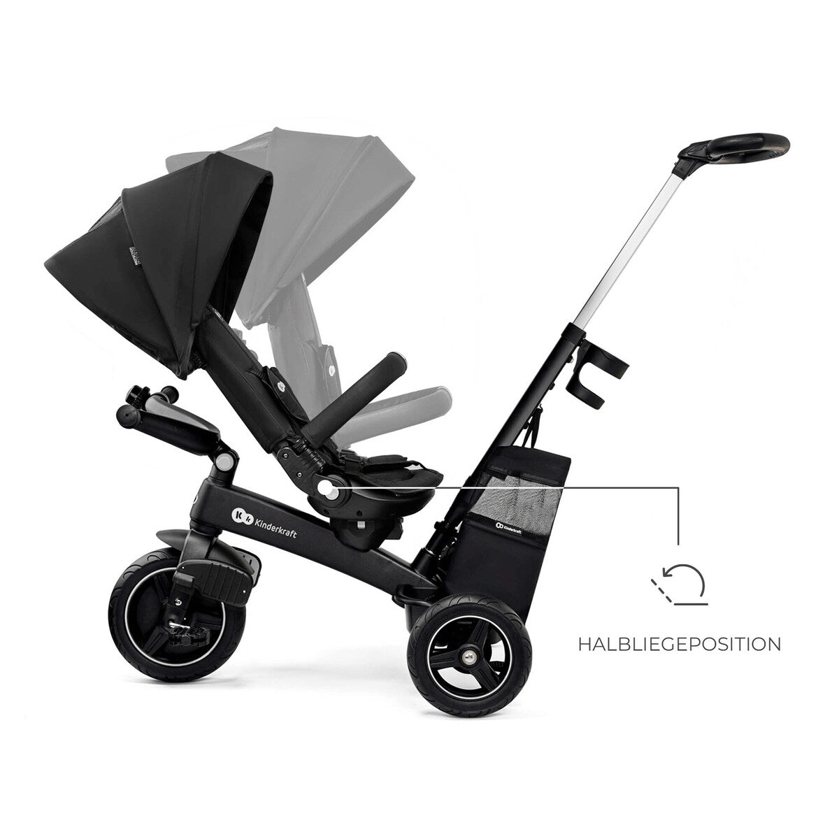 Trehjulssykkel EASYTWIST 5-i-1 fra 9 mnd, svingbart sete - Kinderkraft