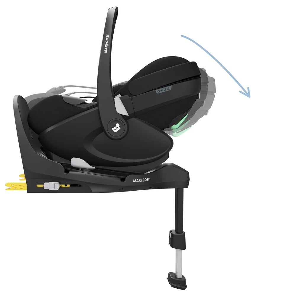 Montert 3-i-1 bilstolpakke Pearl 360 Pro + Pebble 360 Pro Black i bil