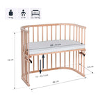 Bedside crib Maxi 89x51 cm massiv bøk - babybay