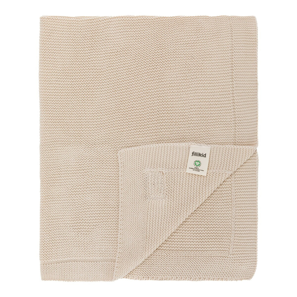 Strikket babyteppe bomull 80x100 cm - BORNINO HOME
