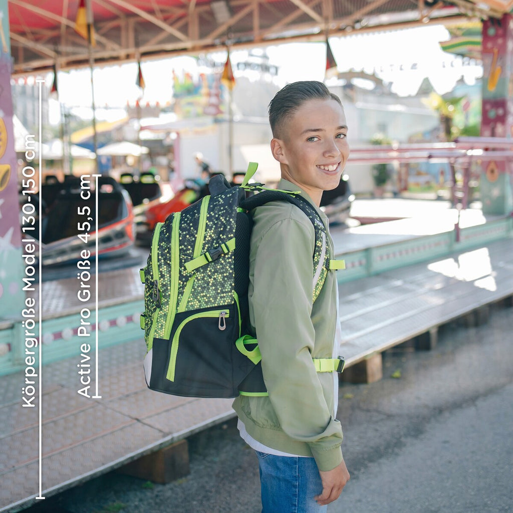 Skolesekk Active Pro med laptoplomme og organiser - neoxx