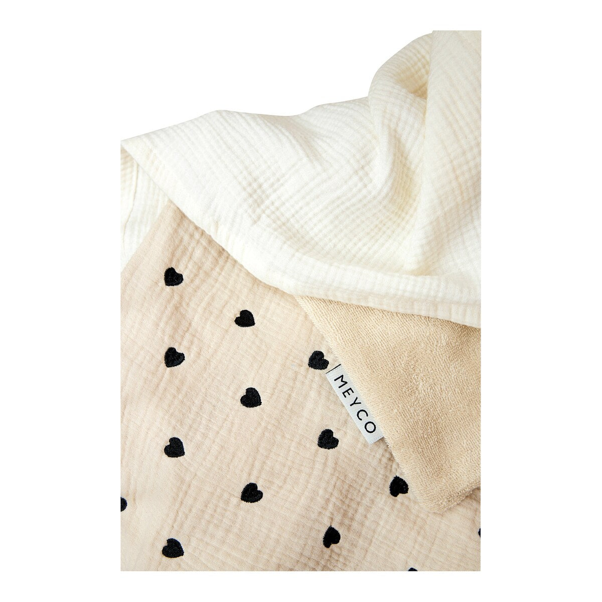Babyteppe i musselin og frotté 75x100 cm forvasket - Meyco Baby