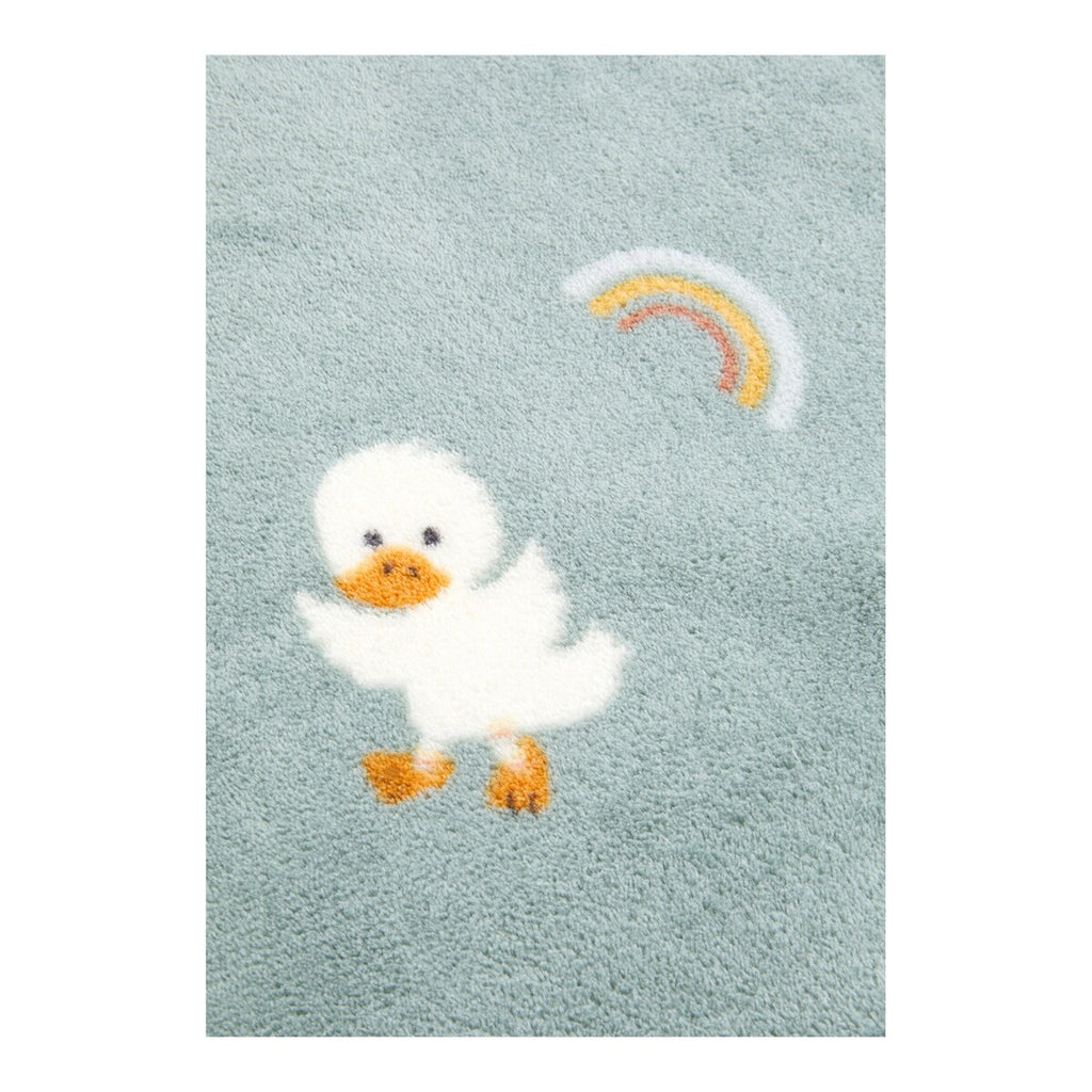 Babyteppe i plysj med andemotiv 75x100 cm - Sterntaler
