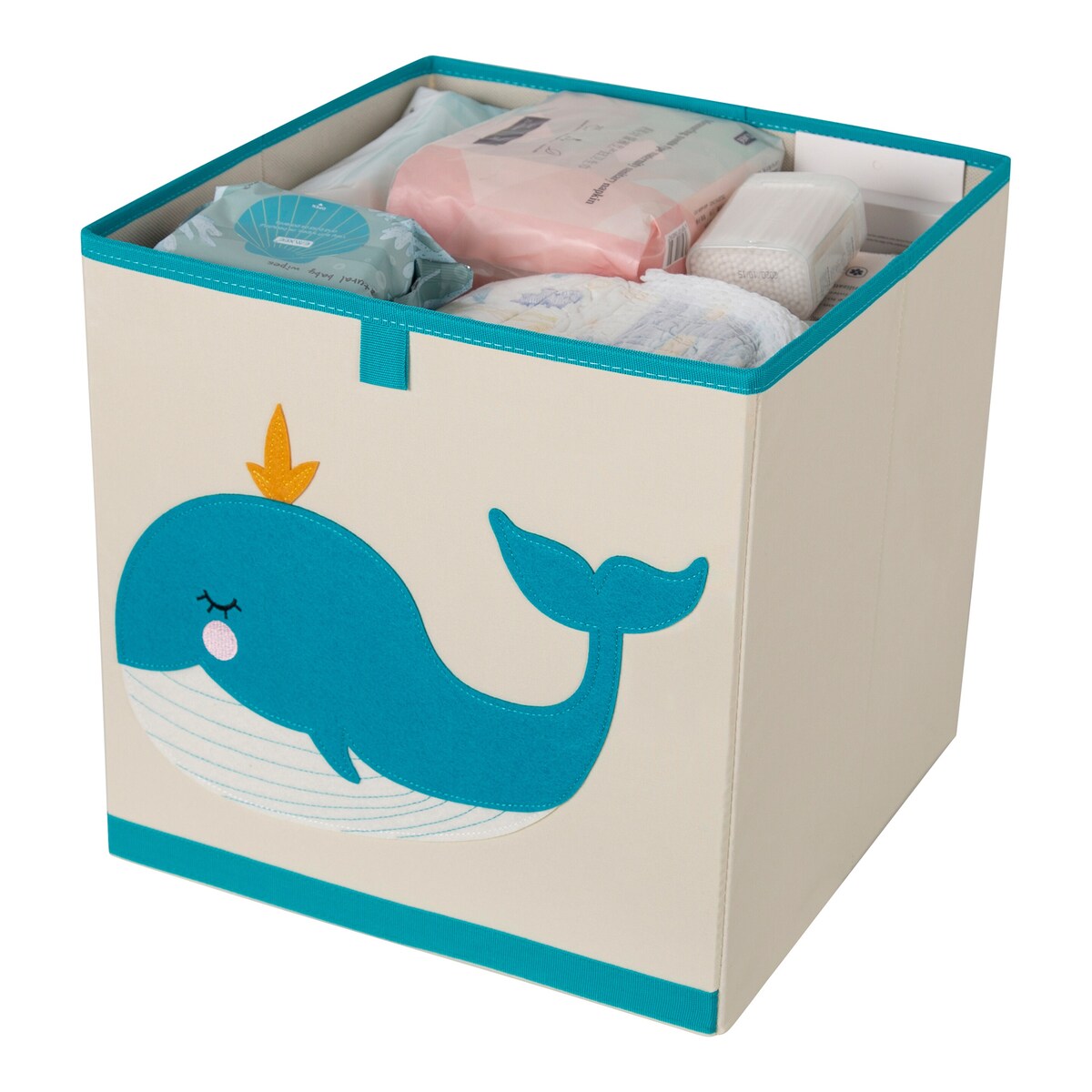 Oppbevaringsboks sammenleggbar 33x33x33 cm polyester - littleworld