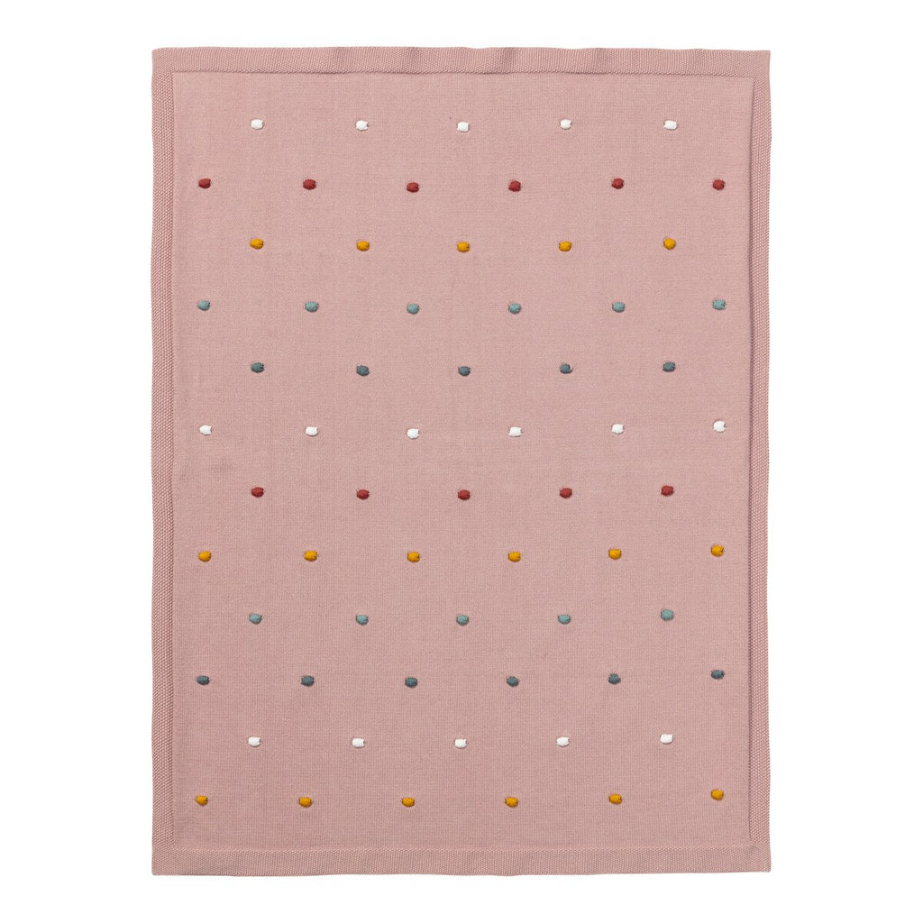 Babyteppe strikk med gritering elefant 80x100 cm bomull - BORNINO HOME