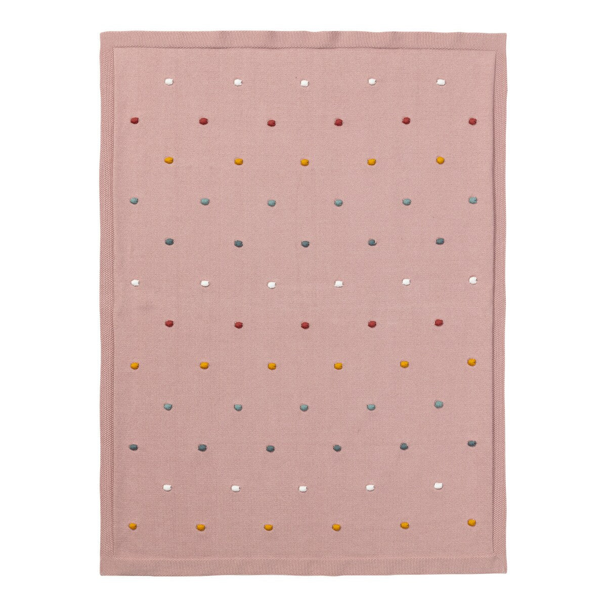 Babyteppe strikk med gritering elefant 80x100 cm bomull - BORNINO HOME