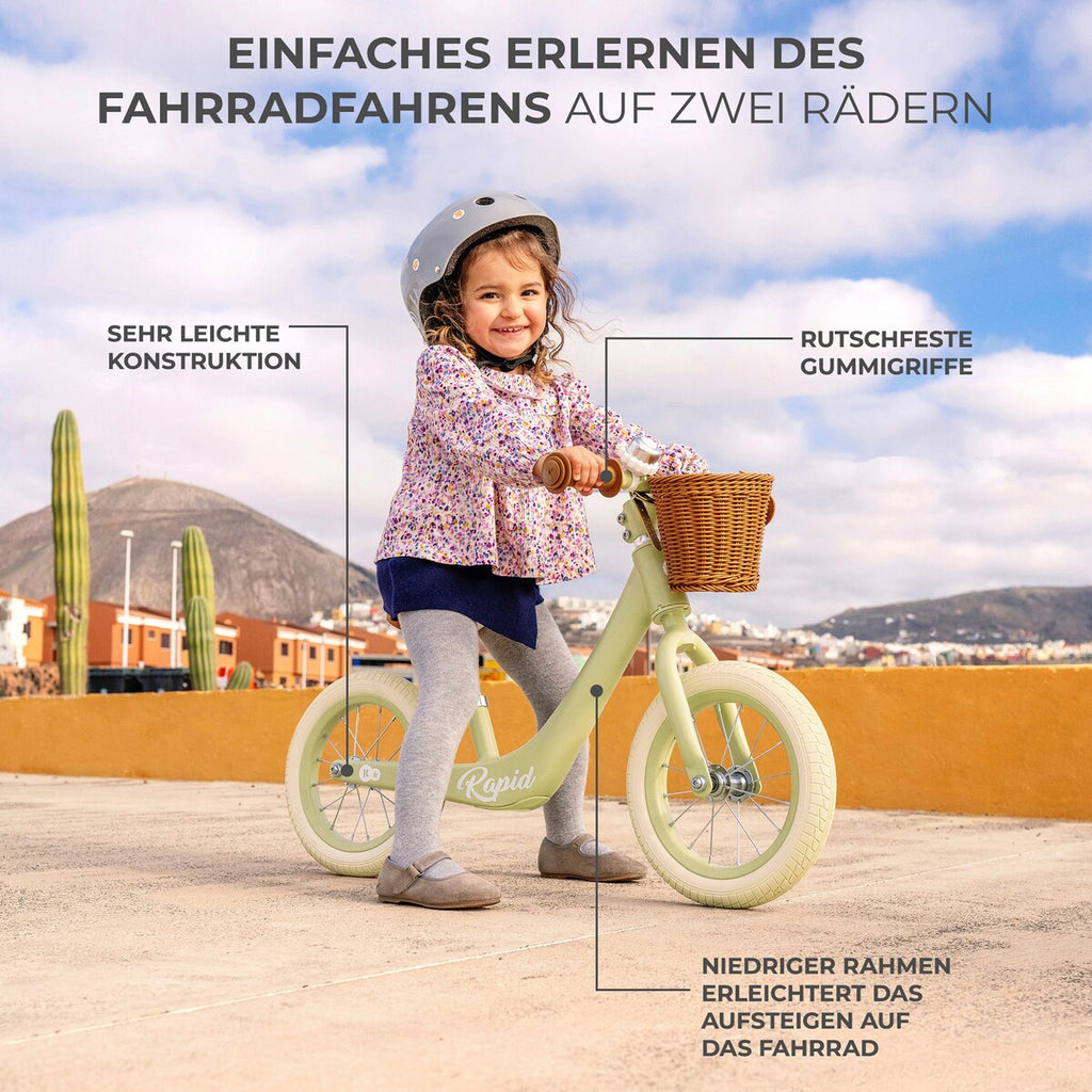 Balanssykkel RAPID 2 med magnesiumramme fra 2 år - Kinderkraft